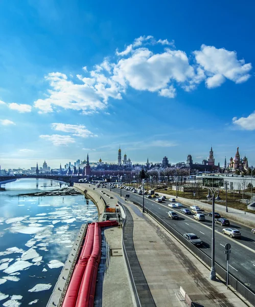 Moskva Rusko Dubna2018 Krásné Panorama Města Hlavního Města Moskvy Výhled — Stock fotografie