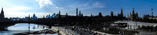 Moscou Rússia Abril 2018 Belo Panorama Cidade Capital Moscou Vista — Fotografia de Stock