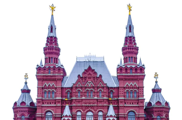 The original view of the Historical Museum in Moscow in Red square