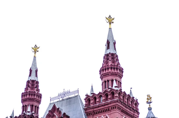 Αρχική Άποψη Του Ιστορικού Μουσείου Στη Μόσχα Στην Κόκκινη Πλατεία — Φωτογραφία Αρχείου
