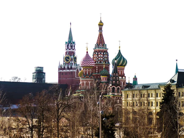 Bela Cidade Capital Moscou Vista Paisagem Urbana Templo Igreja Catedral — Fotografia de Stock