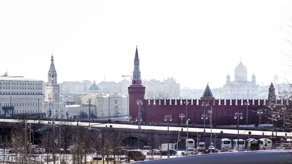 Moskova Nın Güzel Şehir Başkenti Öğleden Sonra Moskova Kremlin Kızıl — Stok fotoğraf