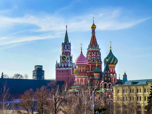 Bela Cidade Capital Moscou Vista Paisagem Urbana Templo Igreja Catedral — Fotografia de Stock