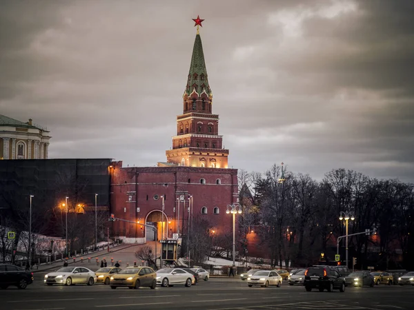 Moskova Nın Güzel Şehri Başkenti Moskova Kremlin Akşam Manzarası Şehir — Stok fotoğraf