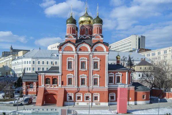 Красивая Панорама Города Столицы Москвы Вид Городской Пейзаж Храма Церковь — стоковое фото