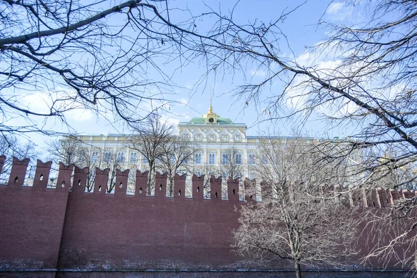 Moskova Nın Güzel Şehri Başkenti Moskova Kremlin Manzarası Parkın Öğleden — Stok fotoğraf