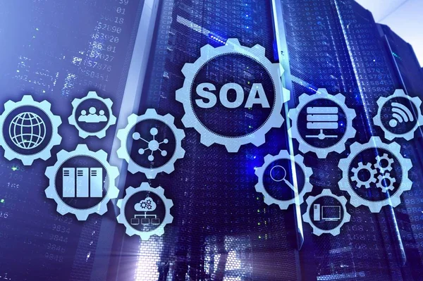 SOA. Geschäftsmodell und Informationstechnologiekonzept für serviceorientierte Architektur nach dem Prinzip der Service-Kapselung — Stockfoto