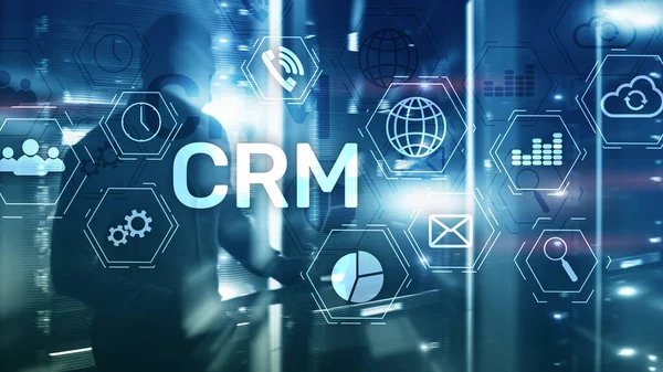 비즈니스 고객 CRM 관리 서비스 컨셉 분석. 관계 관리. — 스톡 사진