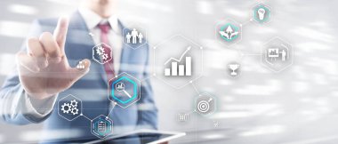 Vites soyut iş teknolojisi otomasyon sektörü 5.0 şehir geçmişi bulanıklığı kavramı.