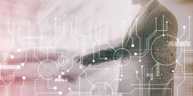 Elektronik devre kartı işlemcisi ve soyut iş geçmişi üzerine vitesler