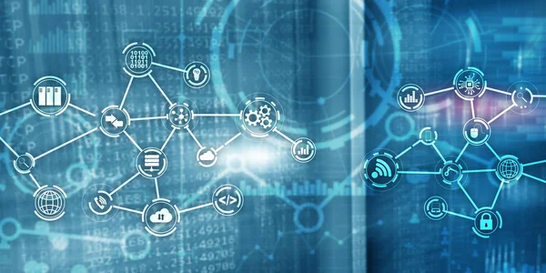 Beste Medientechnologien. futuristisch im virtuellen Diagramm des Industriegeschäfts. Kommunikationskonzept kaufen. — Stockfoto