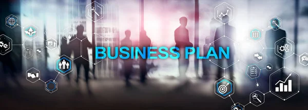 Nieuw businessplan. Analyse en strategie concept. Horizontale Panoramische banner. — Stockfoto