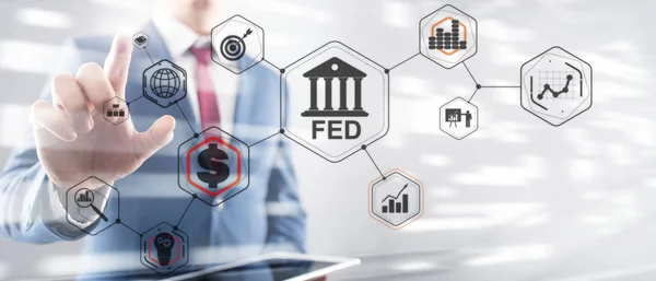 Федеральная резервная система. Федерал. Финансовый бизнес . — стоковое фото