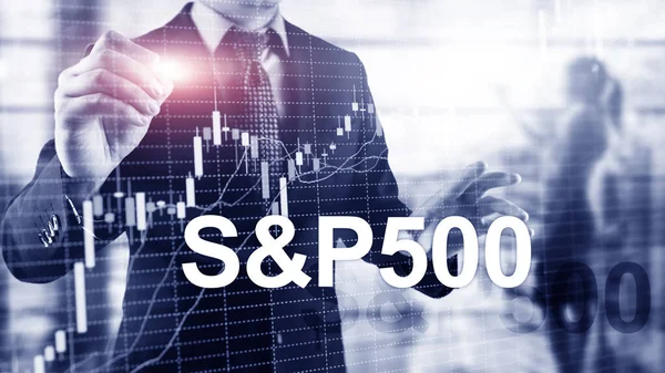 Индекс американского фондового рынка S P 500 - SPX. Концепция финансового трейдинга . — стоковое фото
