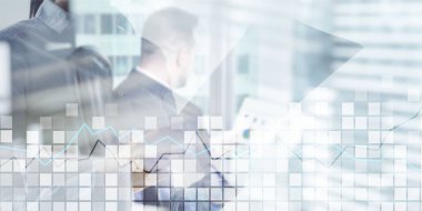 Kareler ve borsa grafiği. Karışık medya borsası 2.0