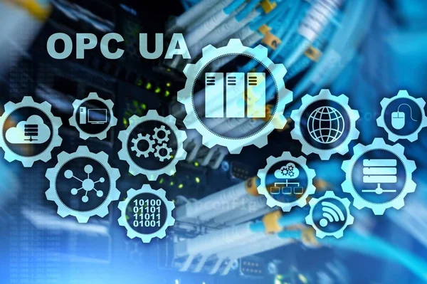 OPC Unified Architecture. Data Transmission in Industrial Networks concept — Stock Photo, Image