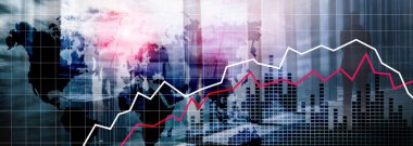 Dünya Haritaları Finansal Kriz Ekonomik Durgunluk Konsepti.