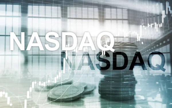 National Association of Securities Dealers Automated Quotation (em inglês). NASDAQ . — Fotografia de Stock