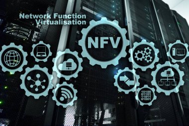NFV Ağ İşlevi Virtüalizasyonu. Mimarlık Teknolojileri Sanal Makineler Konsepti.