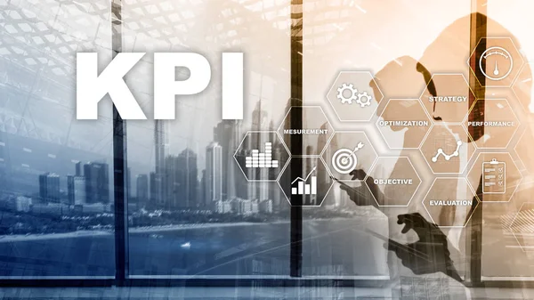 Kpi Indicador Rendimiento Clave Concepto Negocio Tecnología Exposición Múltiple Medios —  Fotos de Stock