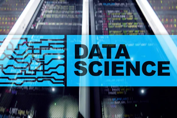 Data Science Artificial Intelligence Concept Futuristiska Superdator Bakgrund — Stockfoto