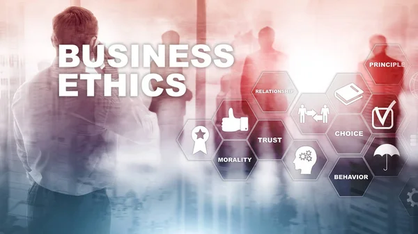 Business Ethnics Philosophy Responsibility Honesty Concept Mixed Media Background — Stock Photo, Image