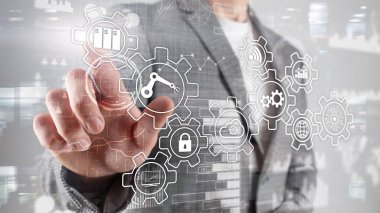 Teknoloji yeniliği ve otomasyon süreci. Akıllı sektör 4.0.