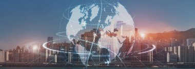 Küresel Dünya Uçuş İletişimi Uluslararası İş Dünyası.