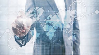 Forex Trading yatırım finansal grafik grafikler. İş ve teknoloji kavramı.