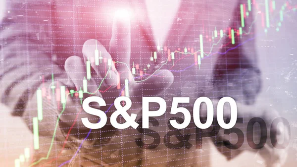 Amerikai tőzsdei index S P 500-SPX. pénzügyi kereskedelmi üzleti koncepció. — Stock Fotó