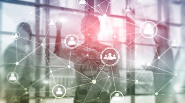 Çift pozlama insan yapısı Hr - insan kaynakları yönetimi ve işe alım kavramı ağ.