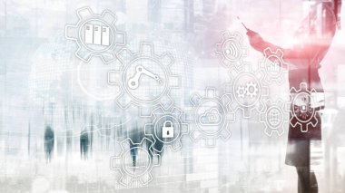 Teknoloji yeniliği ve otomasyon süreci. Akıllı sektör 4.0.