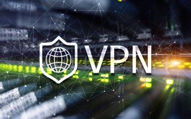 Sanal özel ağ Vpn. Yeni teknoloji konsepti 2021.