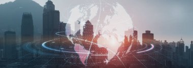 Küresel Dünya Uçuş İletişimi Uluslararası İş Dünyası.