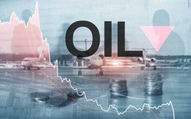 Petrol fiyatları düştü. Petrol varilleri ve soyut iş geçmişinin finansal tablosu. Namlu oku düştü. Petrol eğilimi düştü.