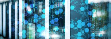 Mavi Bal Tarağı Teknoloji Yönetim Merkezi İkonları. Eşi Vites ve Güvenlik konsepti. İşin için..