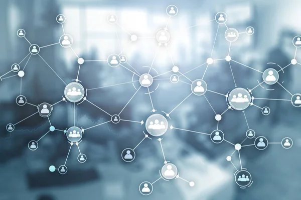 Sociale netwerkstructuur. Icoon mensen. Business Connections concept. — Stockfoto