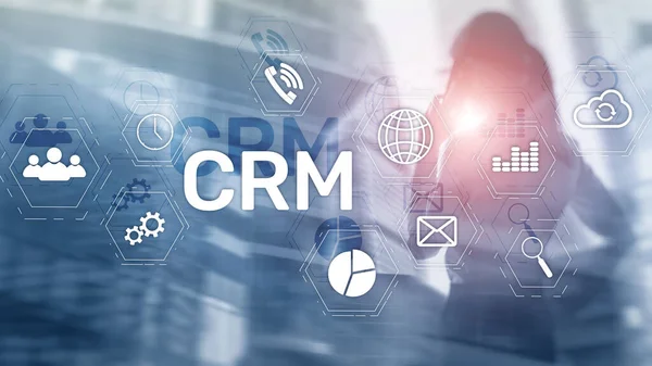 Business Customer CRM Management Service Concept (en inglés). Gestión de las relaciones. — Foto de Stock