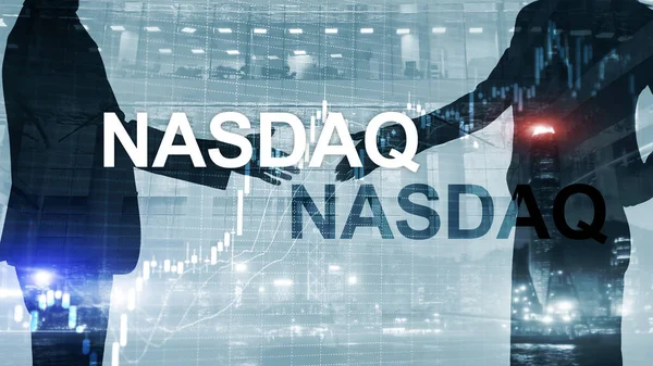 ナスダック株式市場ファイナンスの概念。市場危機. — ストック写真