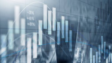 Ofis binalarının arkasındaki borsa. Duvar Kağıdı Ticareti.