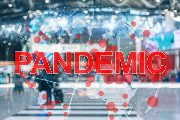 Konsep Coronavirus. Pandemi Dunia. 3D Globe 2020. — Stok Foto