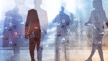 ICT - bilgi ve telekomünikasyon teknolojisi ve IOT - kavramların interneti.