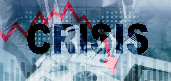 Аннотация Finance Crisis Business Background. Эксклюзивные обои для смешанных медиа. — стоковое фото