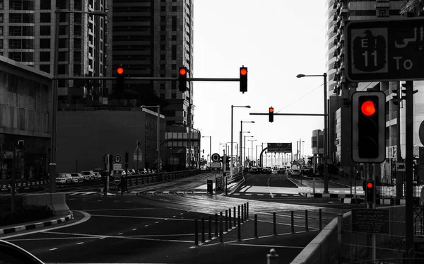 DUBAI, UAE - March 11, 2020: Black and white dubai. Editorial — Stock Photo, Image