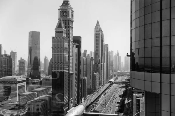 DUBAI, UAE - March 11, 2020: Black and white dubai. Editorial — Stock Photo, Image