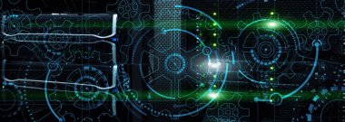 Sunucu arka planında resim mavisi vitesler.