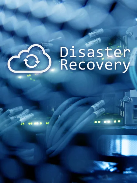 Cloud Server Conceito de recuperação de desastres de prevenção de perda de dados. — Fotografia de Stock