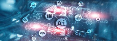 Yapay Zeka Panoramik Geçmişi. İş projen için. Ai Teknoloji 2020.