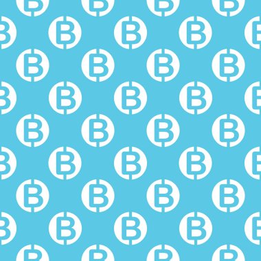 Vektör bitcoins ile seamless modeli. Cryptocurrency yinelenen arka plan.