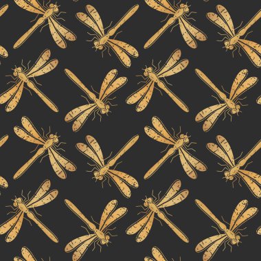 Altın dokulu yusufçuk vektör Dikişsiz desen tekstil tasarımı, duvar kağıdı, kağıt sarma veya scrapbooking.